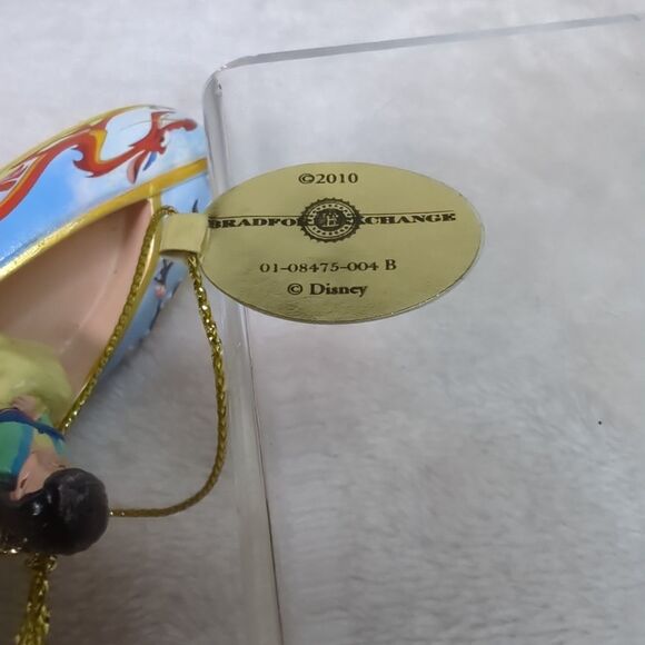 Bradford Exchange Disney Once Upon A Slipper Ornament Mulan Saved by the Dragon - Picture 6 of 8
